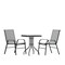 Flash Furniture 3PC Patio Set-23.5SQ Glass Table, 2 Gray Chairs TLH-073A1303C-GY-GG - alternate 7